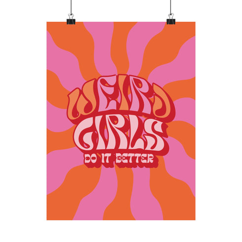 Weird Girls Retro Poster